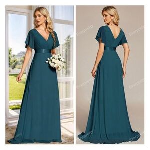 NWT Ever Pretty Women's Teal Evening Dress